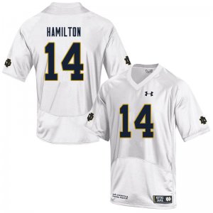 Notre Dame Fighting Irish Men's Kyle Hamilton #14 White Under Armour Authentic Stitched College NCAA Football Jersey JRA5399VZ